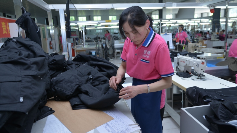 Usine de vêtements de moto