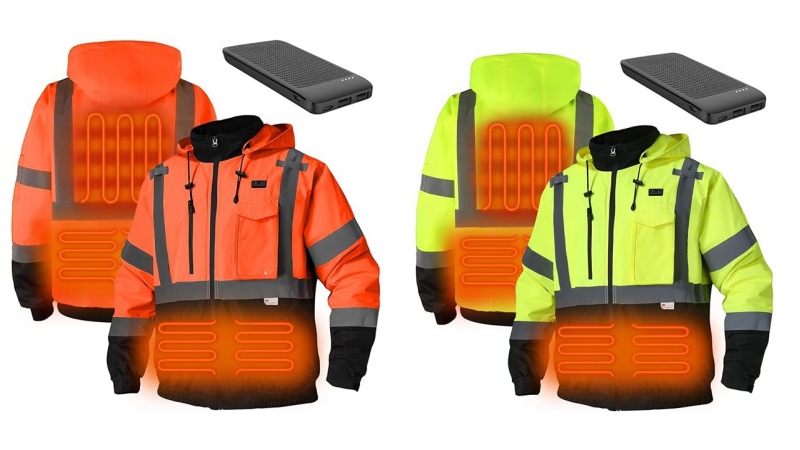 Куртка Hi Vis с подогревом и лентой Куртка Hi Vis с подогревом и лентой