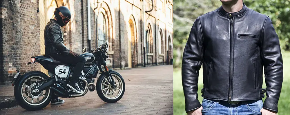 Chaqueta de moto de cuero