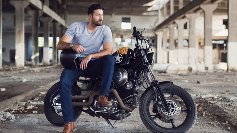 Повседневные мотоциклетные джинсы Джинсовые брюки